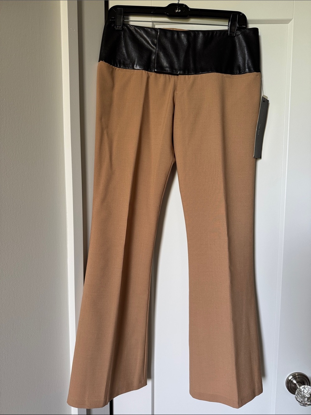 Alvin Valley Camel Pants with Black Waistband